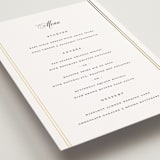 "Scripted Striped" - Foil-Pressed Menus in Silk by Carolyn MacLaren - Detail