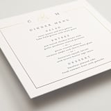 "Framed Monogram" - Foil-Pressed Menus in Silk by Kelly Schmidt - Detail