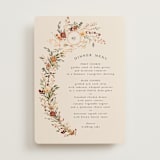 "Monogrammed Floral" - Foil-Pressed Menus in Harvest by Susan Moyal - Front