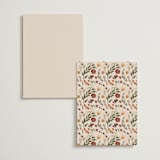 "Monogrammed Floral" - Foil-Pressed Menus in Harvest by Susan Moyal - Back of Card Options