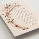 "Monogrammed Floral" - Foil-Pressed Menus in Harvest by Susan Moyal - Detail