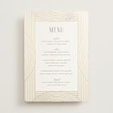 "Moderne" - Foil-Pressed Menus in Alabaster by Pixel and Hank - Front