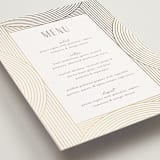 "Moderne" - Foil-Pressed Menus in Alabaster by Pixel and Hank - Detail
