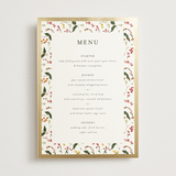 "Enchanting" - Foil-Pressed Menus in Burgundy by Susan Moyal - Front