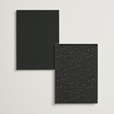 "Winter Garland" - Foil-Pressed Menus in Tuxedo by Leah Bisch - Back of Card Options