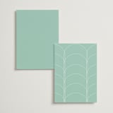 "The Greenhouse" - Foil-Pressed Menus in Seagreen by Elly - Back of Card Options