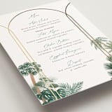 "The Greenhouse" - Foil-Pressed Menus in Seagreen by Elly - Detail