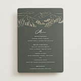 "Peaks" - Foil-Pressed Menus in Hunter by Sarah Brown - Front