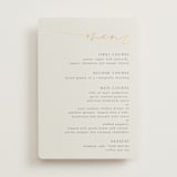 "gathering" - Foil-Pressed Menus in Smoke by Olivia Raufman - Front