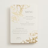 "mon amour" - Foil-Pressed Menus in Hope Floats by Design Lotus - Front
