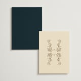 "Gilded Tapestry" - Foil-Pressed Menus in Midnight Garden by Simona Camp - Back of Card Options