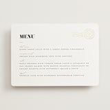"Golden Stamp" - Foil-Pressed Menus in Snow by FRANI - Front