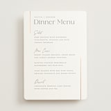 "Simple Lines" - Foil-Pressed Menus in Snow by Michelle Taylor - Front