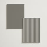 "Simple Lines" - Foil-Pressed Menus in Snow by Michelle Taylor - Back of Card Options