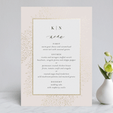 "Solaris" - Foil-Pressed Menus in Blush by Kristie Kern - Front