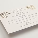 "Baroque" - Foil-Pressed Menus in Cream by Jen Owens - Detail