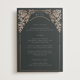 "Gilded nouveau frame" - Foil-Pressed Menus in Onyx by Ana de Sousa - Front