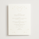 "Disney's Minimal Mickey Mouse" - Foil-Pressed Menus in Celebration by Jennifer Postorino - Front