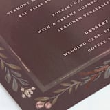 "Verdigris" - Foil-Pressed Menus in Rose by Susan Moyal - Detail
