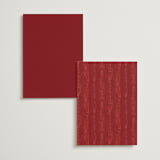"Moiré" - Foil-Pressed Menus in Crimson by Studio Suku - Back of Card Options