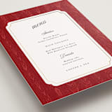 "Moiré" - Foil-Pressed Menus in Crimson by Studio Suku - Detail
