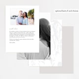 "Modern Marble" - Foil-Pressed Menus in Cloud by Kelly Schmidt - Back of Card Options