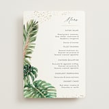 "Our Paradise" - Foil-Pressed Menus in Tropical by Elly - Front