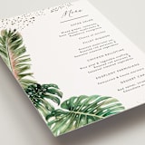 "Our Paradise" - Foil-Pressed Menus in Tropical by Elly - Detail