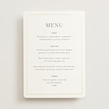"Entwine" - Foil-Pressed Menus in Pearl by Jennifer Postorino - Front
