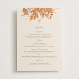 "Wedding in Aspen" - Foil-Pressed Menus in Rust by Chris Griffith - Front