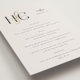 "HONOR" - Foil-Pressed Menus in Ivory by Melanie Kosuge - Detail