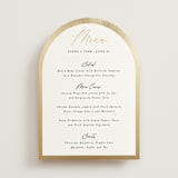 "Gold Trim" - Foil-Pressed Menus in Ivory by Hooray Creative - Front