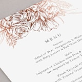 "Sketched Bouquet" - Foil-Pressed Menus in Petal by Phrosné Barwood - Detail