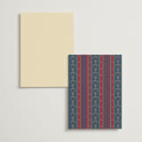 "Woven" - Foil-Pressed Menus in Navy by Baumbirdy - Back of Card Options