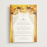 "Tuileries" - Foil-Pressed Menus in Golden by Claudia Orengo - Front