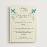 "Josephine" - Foil-Pressed Menus in Marine by Jackie Crawford - Front