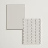 "Floral Type Arch" - Foil-Pressed Menus in Linen by Baumbirdy - Back of Card Options