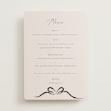 "Bow" - Foil-Pressed Menus in Tuxedo by Corinne Malesic - Front