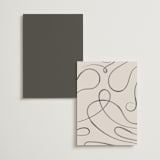 "Bow" - Foil-Pressed Menus in Tuxedo by Corinne Malesic - Back of Card Options