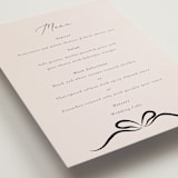 "Bow" - Foil-Pressed Menus in Tuxedo by Corinne Malesic - Detail