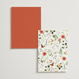 "Fleur" - Foil-Pressed Menus in Verona Sunset by Sarah Knight - Back of Card Options