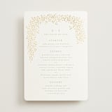 "Villa" - Foil-Pressed Menus in Leaf by Kristie Kern - Front
