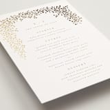 "Villa" - Foil-Pressed Menus in Leaf by Kristie Kern - Detail