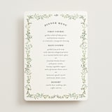 "Monogramed Arch" - Foil-Pressed Menus in Mojito by Susan Moyal - Front