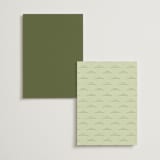 "News!" - Foil-Pressed Menus in Kiwi by Claudia Orengo - Back of Card Options