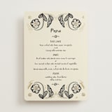 "Santa Catalina" - Foil-Pressed Menus in Ink Wash by Ani Somi - Front