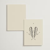 "Santa Catalina" - Foil-Pressed Menus in Ink Wash by Ani Somi - Back of Card Options
