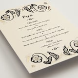 "Santa Catalina" - Foil-Pressed Menus in Ink Wash by Ani Somi - Detail