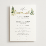 "Great Outdoors" - Foil-Pressed Menus in Forest by Petra Kern - Front