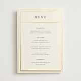 "Hansen" - Foil-Pressed Menus in Almond by Stephanie Hawkes - Front